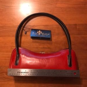 NWT Lia Talia red & black handbag